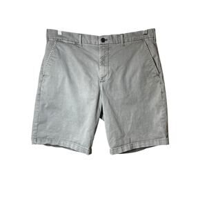 GAP Mens Shorts Size 36 Casual Chino Gray Pilot Grey 10" Inseam Stretch